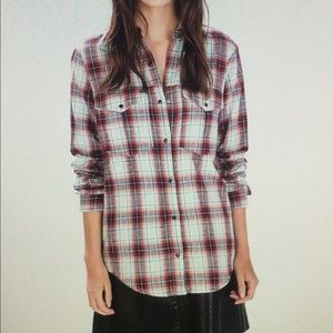 ⭐️Zara plaid button up L⭐️